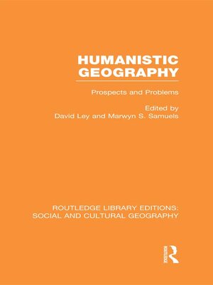 cover image of Humanistic Geography (RLE Social & Cultural Geography)